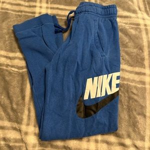 Nike Boys Blue Drawstring Sweatpants Size Large